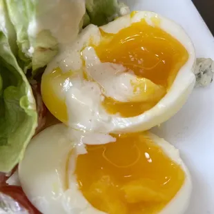 Soft boiled eggs on a wedge salad?