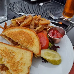 Cornflake chicken sammich and fries - very good