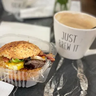 Breakfast Sandwich on their Brioche Bun
