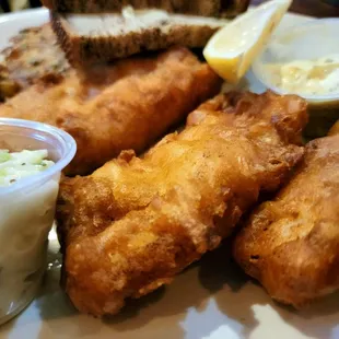 Beer-battered cod