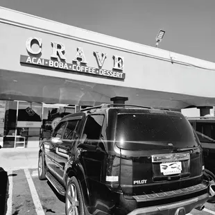 Front entrance to Crave Boba from Parking lot