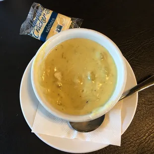 Broccoli cheese soup, I think.