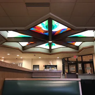 Tasteful stained glass skylight