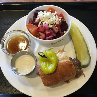 1/2 French dip &amp; small Beet salad