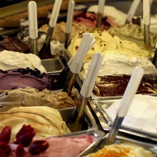 a variety of ice creams