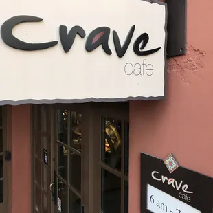 the entrance to the restaurant