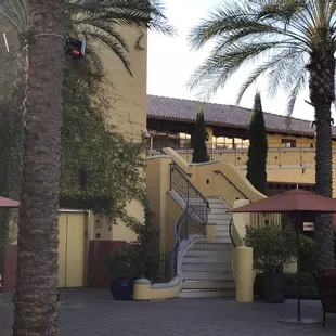 stairs leading up to the building
