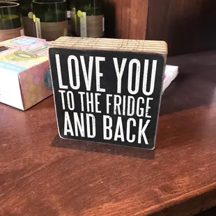 Amusing items in their gift shop