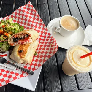 Veggie Veggie BRC Burritos Hazelnut Latte Vanilla Shake