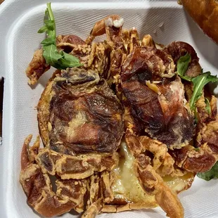 2 whole soft shell crabs