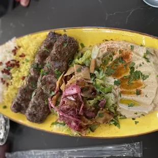 Beef kabob plate