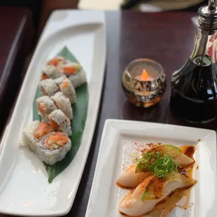 Salmon Roll, 2 Piece Yellowtail Sushi