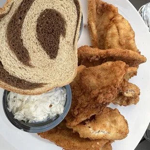 Amazing hand breaded bluegill
