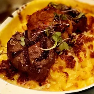 a plate of food on a table