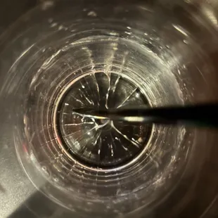 Shattered leaking water glasses