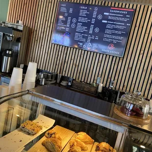 Menu and the counter to order