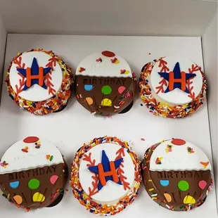 Assorted Daily 6 Box Cupcake 6 Box - Happy Birthday Handcrafted Cupcake