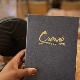 a hand holding a menu