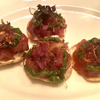 Salmon Tostadas (4 pcs)