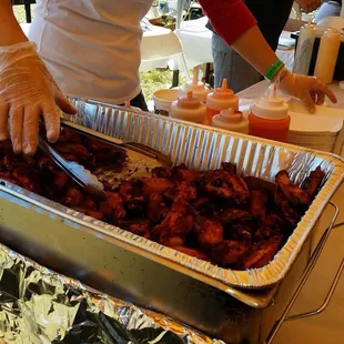 Awesome chicken legs and wings from Willie's