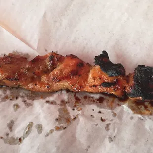 Chicken hot off the grill from the Seki tent