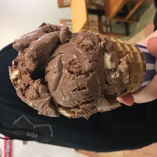 Peanut butter cheesecake cone