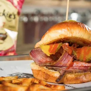 a close up of a sandwich