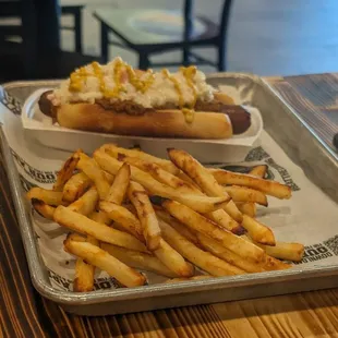 Carolina Dog and fries