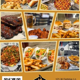 A menu for everyone! Gluten Free and Vegetarian Options available