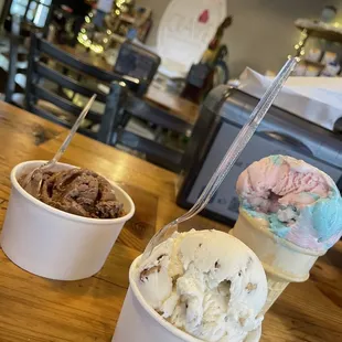two scoops of ice cream