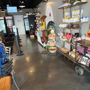 Inside store