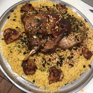 Catering half lamb with rice