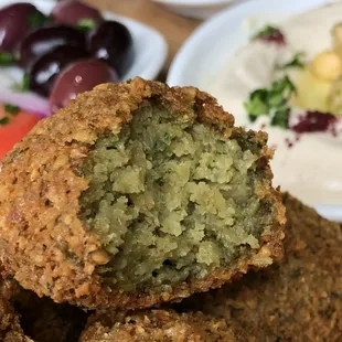 Falafel. Handcrafted from scratch to provide an authentic taste.