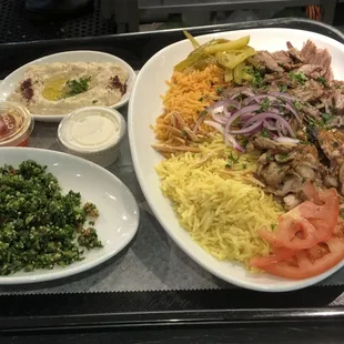 Shawarma combo entree.