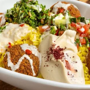 Crave bowl with falafel as the protein.