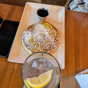 Lemon blueberry pancakes