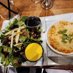 Side salad &amp; Bourdain corn cup