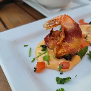 Shrimp (did not like this, shrimp in the desert aren&apos;t super fresh)