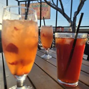 Strawberry Basil Lemonade and Iced Tea