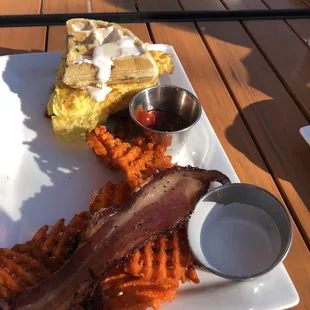 Bacon Waffle sandwich
