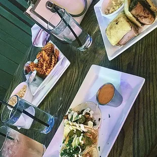 plates of food on a table