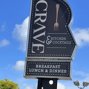 a sign for a restaurant