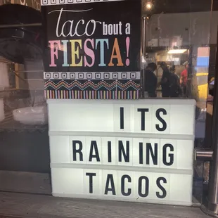 it's raining tacos