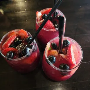 Sangria&apos;s! Strong and delicious!