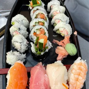 sushi, food, sashimi, sushi and sashimi