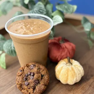 Pumpkin Smoothie and Vegan Gluten Free Pumpkin Muffin