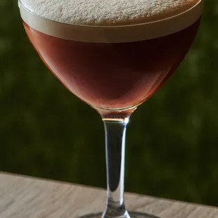 Kuroba Espresso Martini: vodka, Mr. Black, Black Sesame, French Vanilla, Black Walnut Bitters, Fresh Double Espresso from Counter Culture