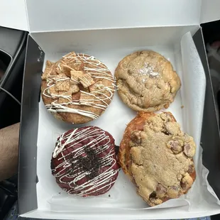Snickerdoodle toast crunch, Salted caramel reeses, Red velvet oreo, the crookie.