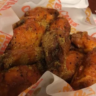 chicken wings and fried chicken, food