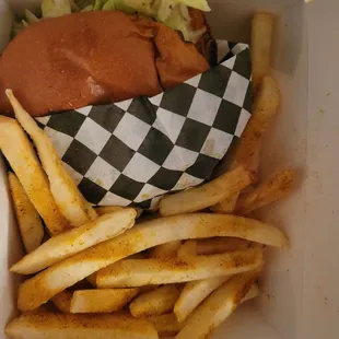 Smash Burger and fries
